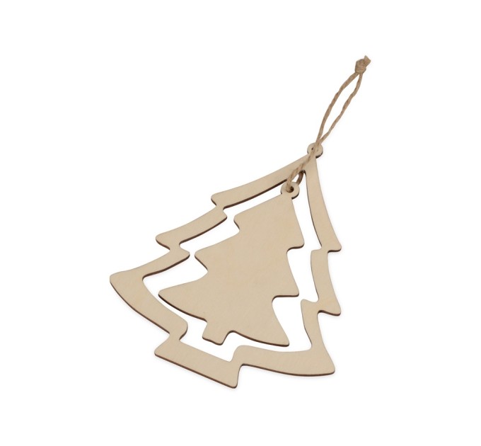Подвеска деревянная Две ёлочки