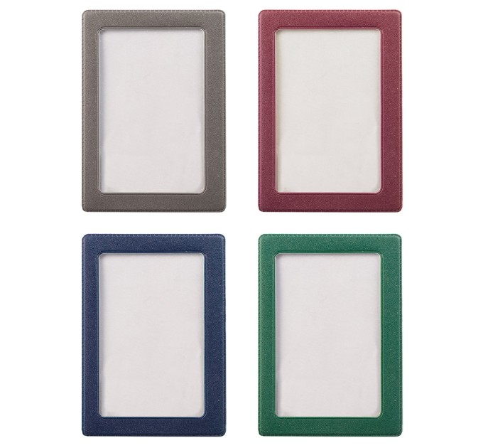 Обложка-карман для проездных документов, карт, пропусков, 105х75 мм, прозрачная, ПВХ 2862