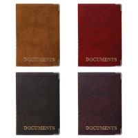 Обложка для автодокументов, 128х92 мм, ПВХ под кожу, конгревное тиснение, цвет ассорти А5-12