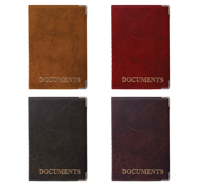Обложка для автодокументов, 128х92 мм, ПВХ под кожу, конгревное тиснение, цвет ассорти А5-12