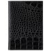 Обложка для автодокументов, натуральная кожа кайман, без тиснения, черная 238189