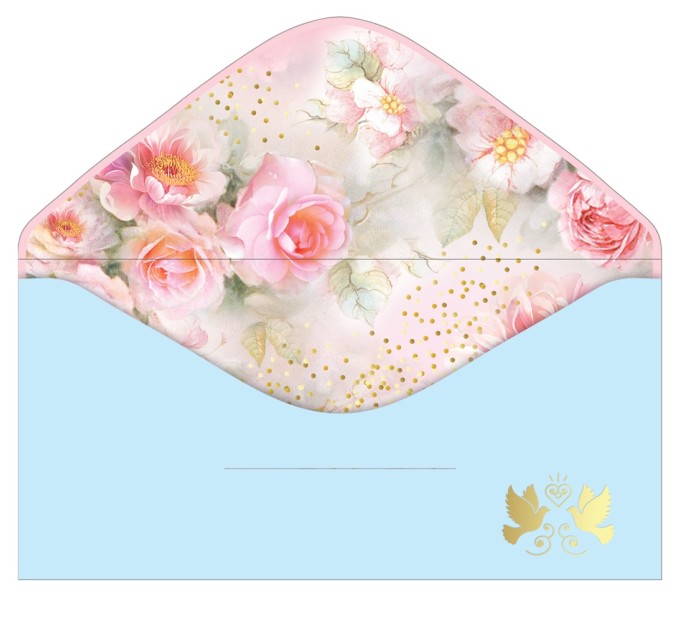 Конверт для денег «С Днем свадьбы!», 168х82 мм, фольга золотая 15.13.02010