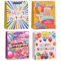 Пакет бумажный, подарочный, «HAPPY BIRTHDAY» KR9077L-1-4