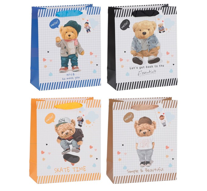 Пакет бумажный, подарочный, «HELLO! BEAR» KR6422M-1-4