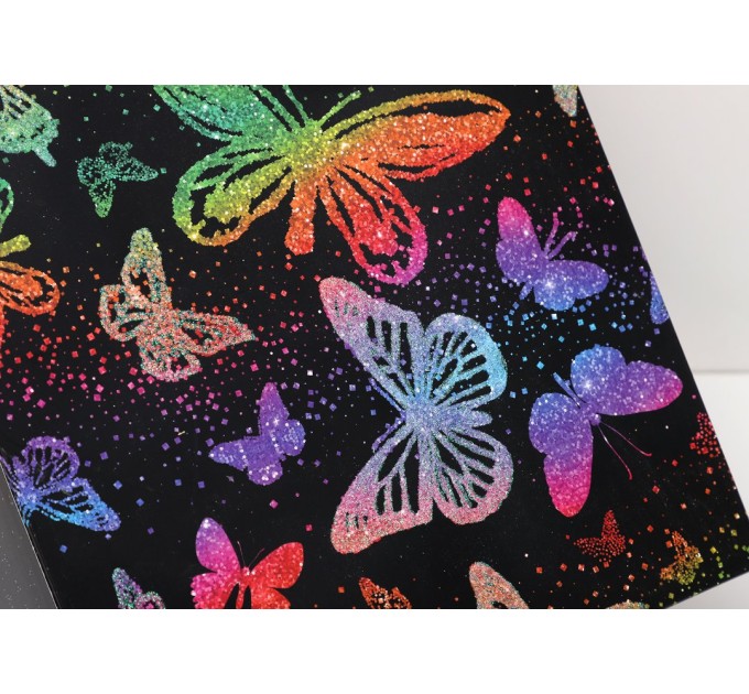 Пакет бумажный, подарочный, «Бабочки на черном» KR8519M-1-4