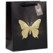 Пакет бумажный, подарочный, «Бабочки на черном» KR8519M-1-4