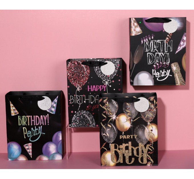 Пакет бумажный, подарочный «BIRTHDAY PARTY» KR8763S-1-4
