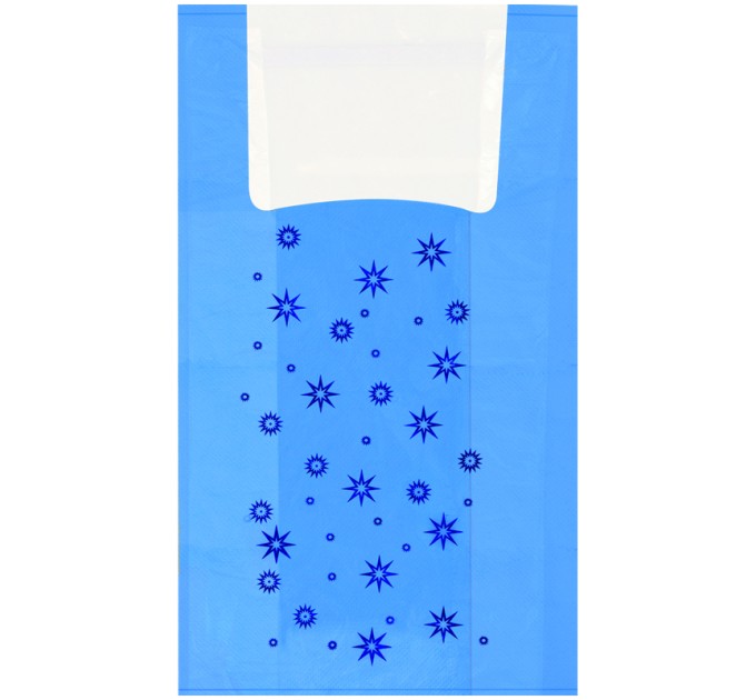 Пакет-майка «Звезды», ПНД, голубой 317609