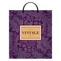 Пакет «Винтаж бордо», с пластиковой ручкой