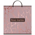 Пакет «Розовый мрамор», с пластиковой ручкой