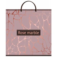 Пакет «Розовый мрамор», с пластиковой ручкой