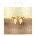 Пакет Золотистый с пластиковой ручкой