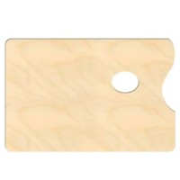 Палитра деревянная 20х30 см, прямоугольная 004П