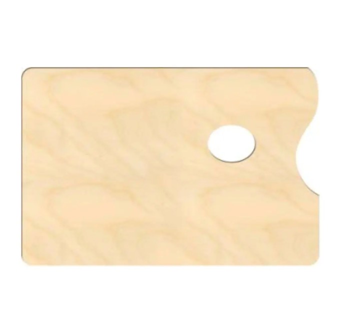 Палитра деревянная 20х30 см, прямоугольная 004П