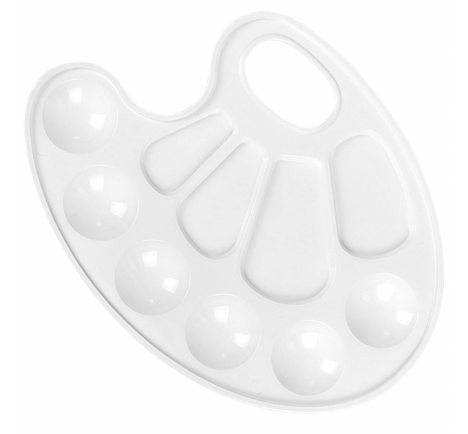 Палитра овальная, 10 ячеек, белая 192352