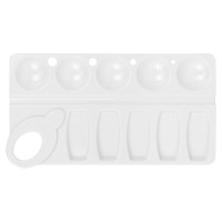 Палитра, прямоугольная, пластиковая, белая, 10 ячеек 10122024