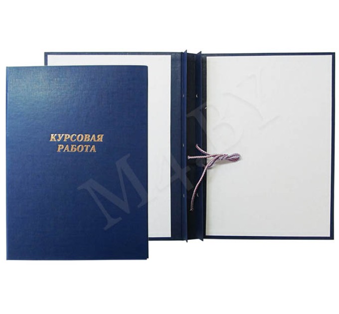 Папка для курсовых работ А4 (без бумаги), синяя 10кр01