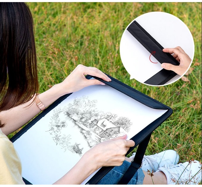 Папка-планшет для рисования 480х360, черная 73932