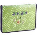 Папка для труда A4, «Happy Avocado», пластик, молния вокруг, откид. планка ПТР-5_42257