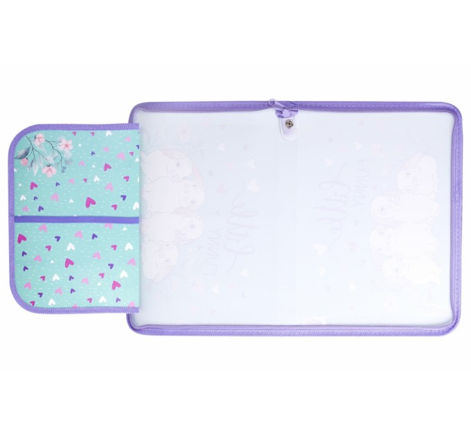 Папка для труда A4, 1 отделение, откидная планка, органайзер, «Little bunny» 270984