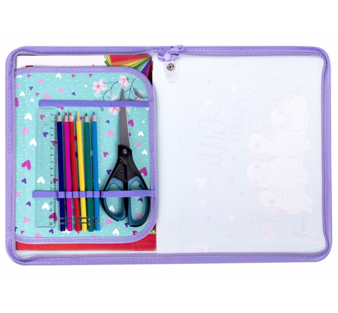 Папка для труда A4, 1 отделение, откидная планка, органайзер, «Little bunny» 270984