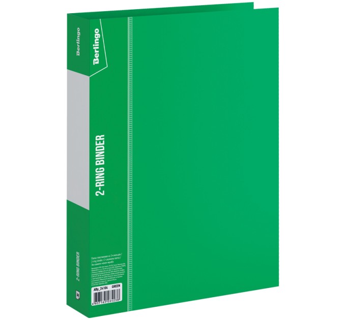 Папка 2 кольца, А4, 40 мм, зеленая, 700 мкм ABp_24104
