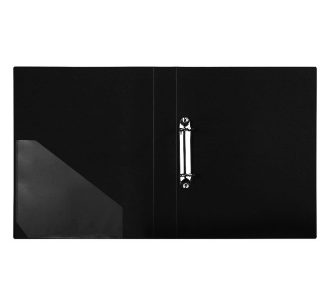 Папка 2 кольца, А4, 40 мм, черная, 700 мкм ABp_24101