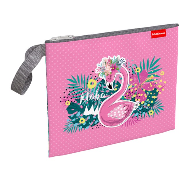 Папка на молнии А5+, «Rose Flamingo» 52679
