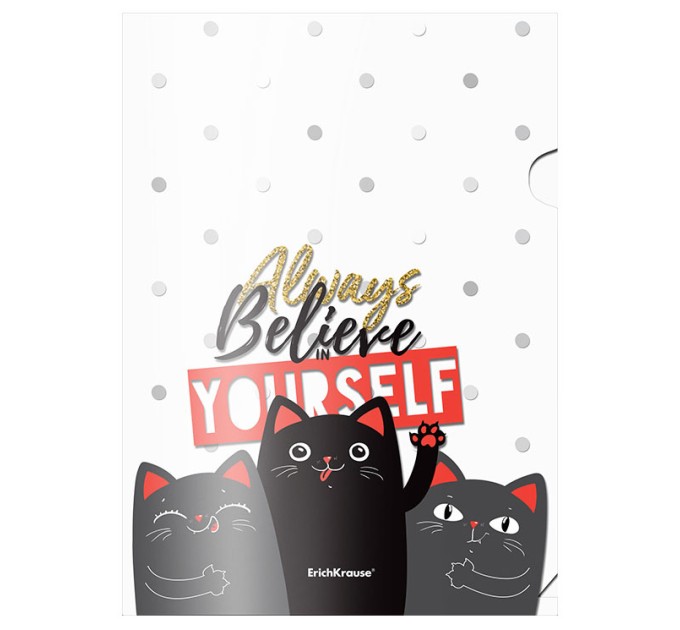 Папка уголок А4, «FELINE FRIENDS» 54890