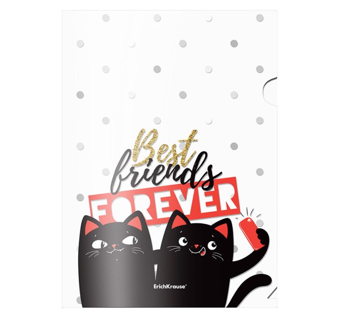 Папка уголок А4, «FELINE FRIENDS» 54890
