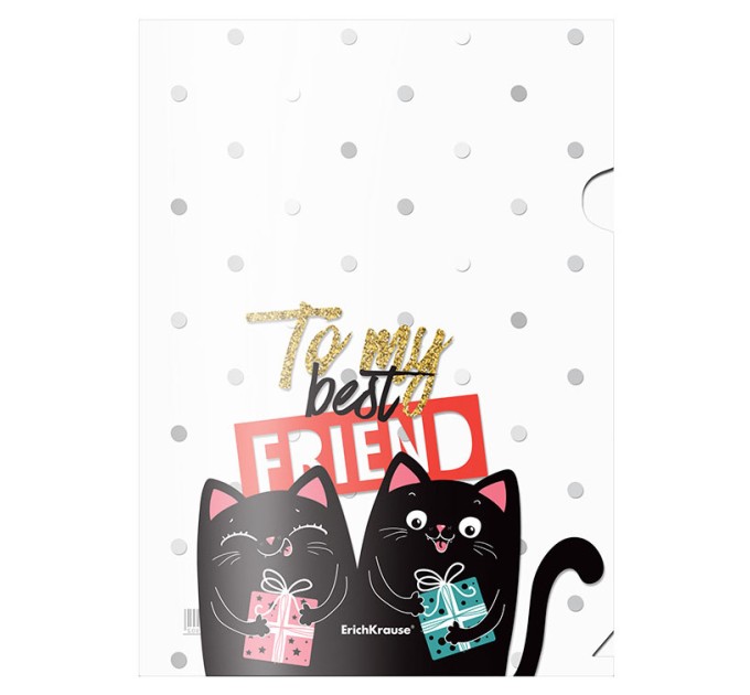 Папка уголок А4, «FELINE FRIENDS» 54890
