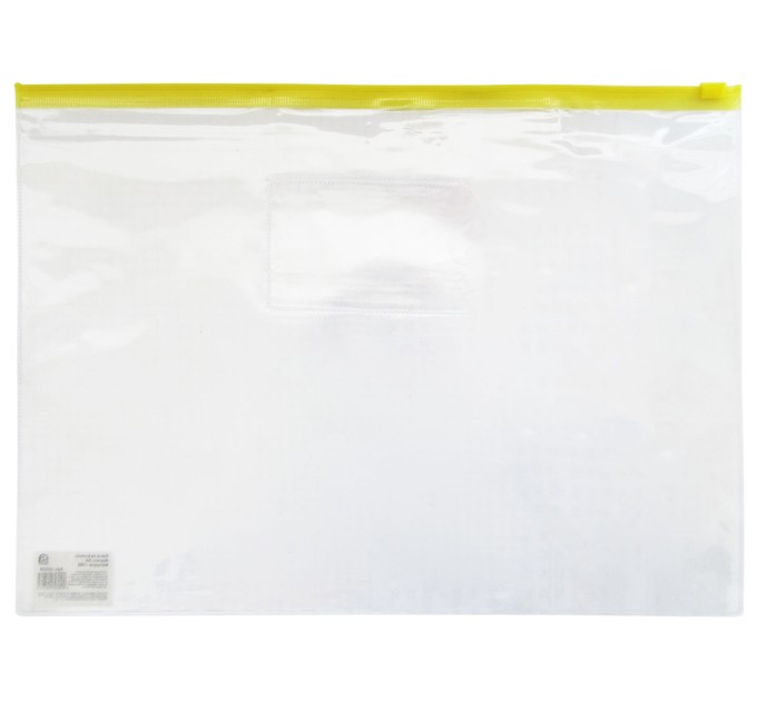 Папка на молнии А4, желтая молния, кармашек для визиток, Sponsor SZB56/ж