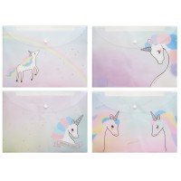 Папка конверт A4 на кнопке, «Единорог» BFHC0020002CIS