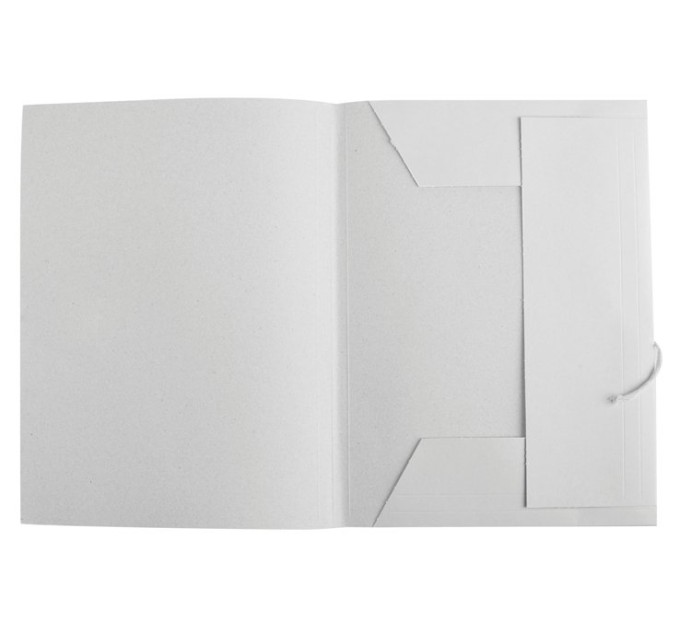 Папка для бумаг с завязками, белая 257303