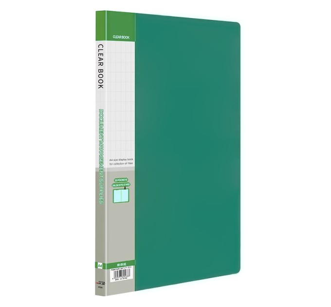 Папка на 20 вкладышей А4, зеленая HF20AP