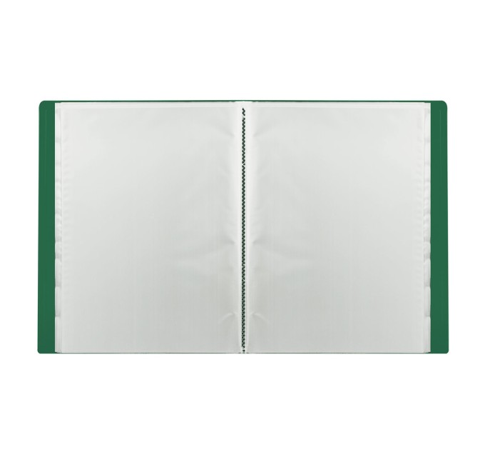 Папка на 20 вкладышей А4, зеленая, 0.5 мм 225695