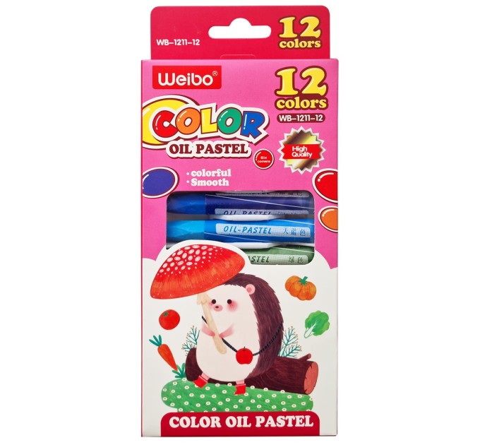 Пастель масляная 12 цветов WB-1211-12