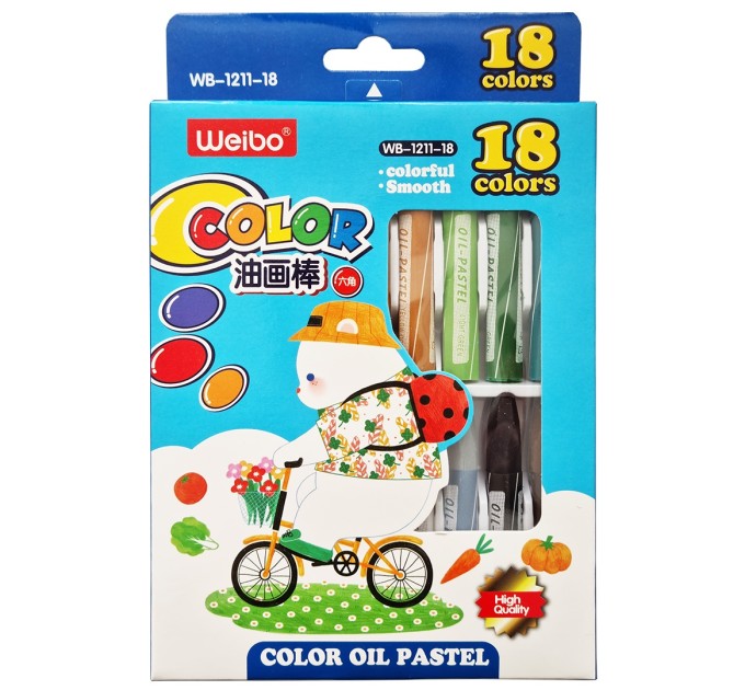 Пастель масляная 18 цветов WB-1211-18