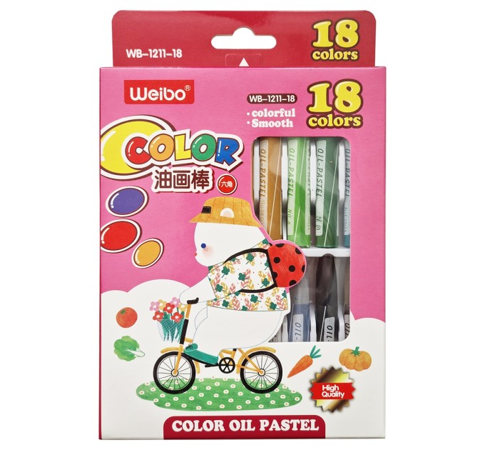 Пастель масляная 18 цветов WB-1211-18