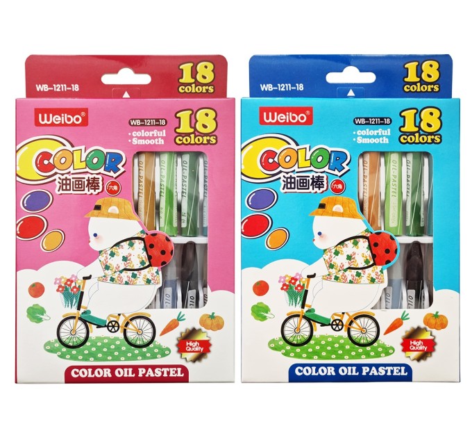 Пастель масляная 18 цветов WB-1211-18