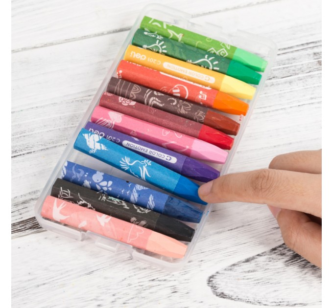 Пастель масляная Deli «Color Emotion» NEW, 12 цветов, в пенале С20104new