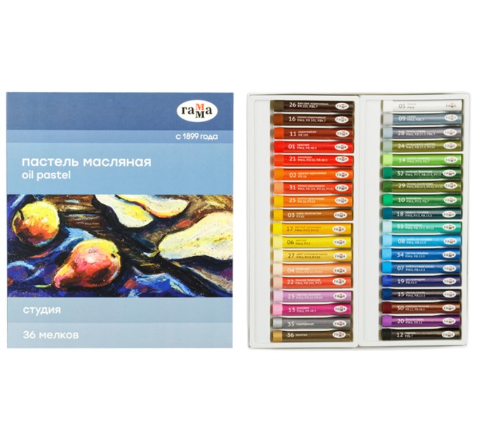 Пастель 36 цветов, ассорти, «Студия» 160320207