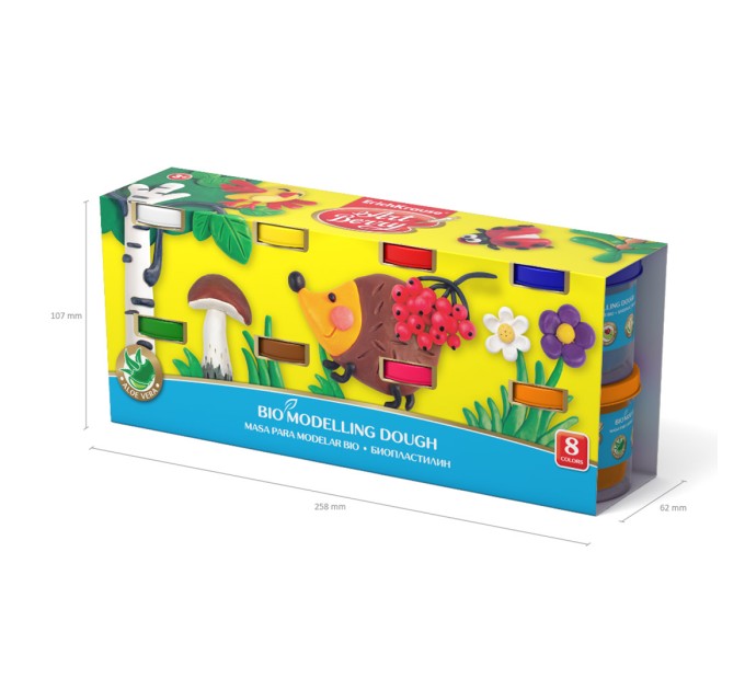 Тесто для лепки 8 цветов/800 г, ArtBerry® с Алоэ Вера 41776