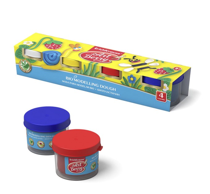 Тесто для лепки, 4 цвета/140 г, ArtBerry® с Алоэ Вера 41769