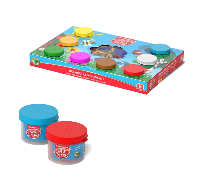 Тесто для лепки, 8 цветов/240 г, ArtBerry® с Алоэ Вера и аксессуарами для лепки 53182