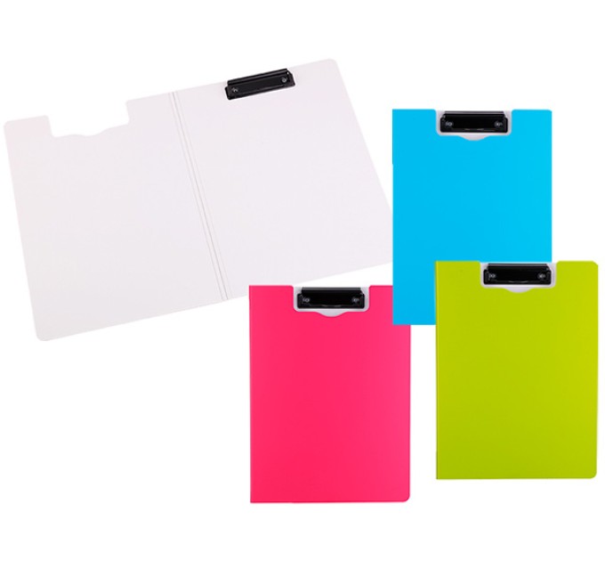 Планшет с прижимом+крышка А4, вертикальный, Deli 75002F