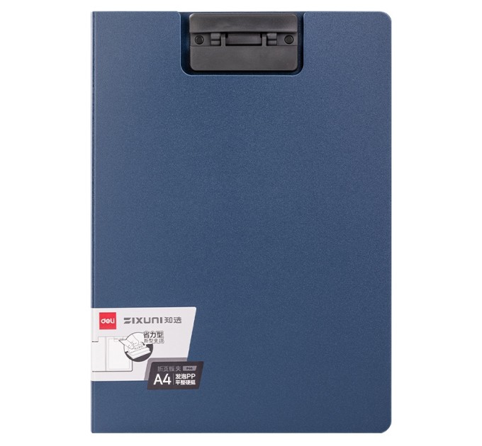 Планшет с прижимом+крышка А4, синий P66