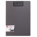 Планшет с прижимом+крышка А4, темно-серый P66