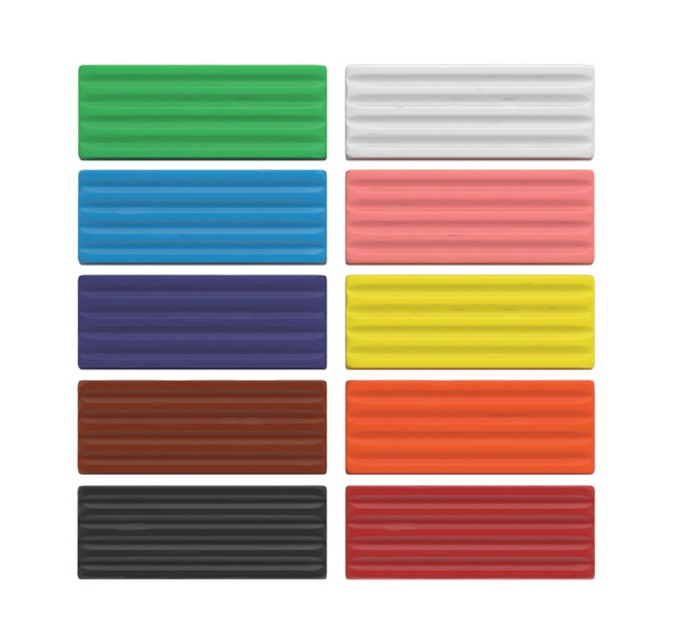 Пластилин 10 цветов/180 г, со стеком, «Классический», ErichKrause® 50547