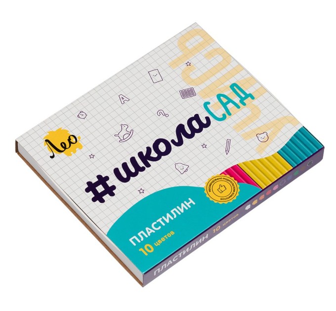 Пластилин 10 цветов/200 г., Лео «ШколаСад» LMC-0110